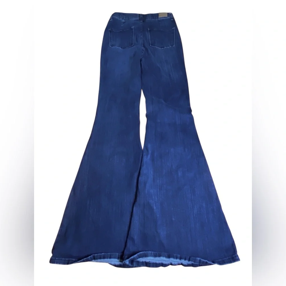 Judy Blue High Rise Pull On Super Flare Bellbottom Jeans Women’s Size 7 (28) - Picture 3 of 14
